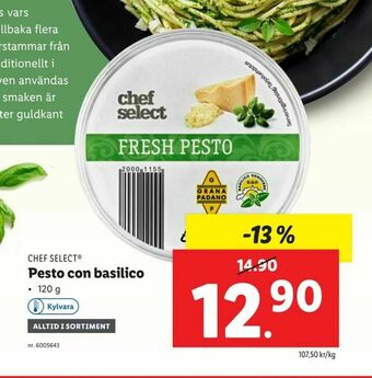 Lidl Pesto con basilico erbjuda