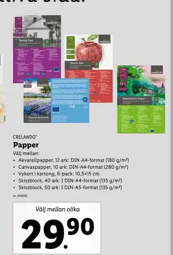 Lidl Papper erbjuda