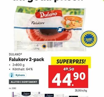 Lidl Falukorv 2-pack erbjuda