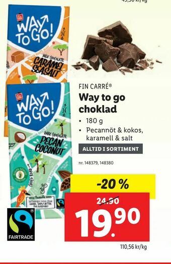 Lidl Way to go choklad erbjuda