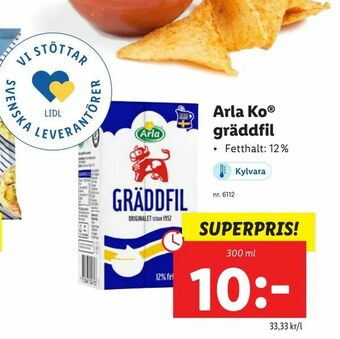 Lidl Arla Ko® gräddfil erbjuda