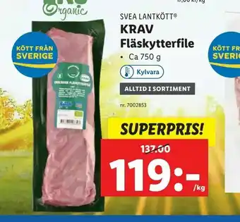Lidl KRAV Fläskytterfile erbjuda