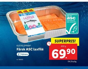 Lidl Färsk ASC laxfilé erbjuda
