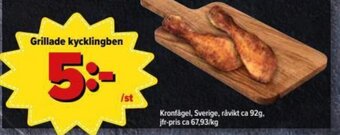 Östenssons Kronfågel Grillad kycklingben 92g erbjuda