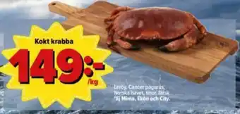 Östenssons Leröy Kokt krabba erbjuda