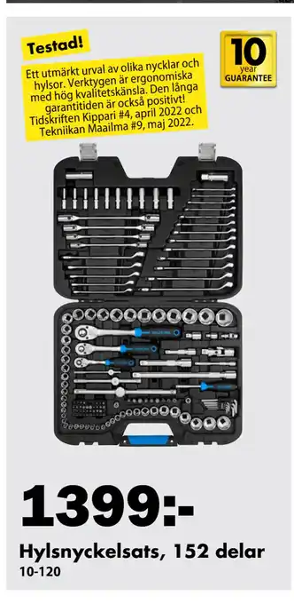 Biltema Hylsnyckelsats, 152 delar erbjuda
