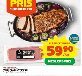 Coop Konsum FÄRSK FLÄSKYTTERFILÉ erbjuda
