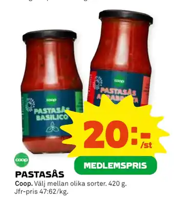 Coop Konsum PASTASÅS erbjuda