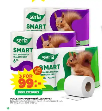 Stora Coop TOALETTPAPPER/HUSHÅLLSPAPPER erbjuda