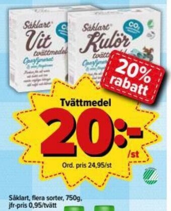 Östenssons Såklart Tvättmedel 750g erbjuda