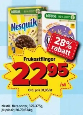 Nestlé Frukostflingor 325-375g