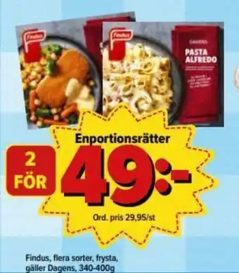 Östenssons Findus Enportionsrätter 340-400g erbjuda