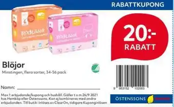 Östenssons 20 Rabatt Minstingen Blöjor 34-56 pack erbjuda