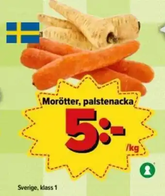 Östenssons Morötter, Palsternacka erbjuda