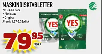 Supergrossen MASKINDISKTABLETTER erbjuda