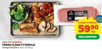 Coop FÄRSK FLÄSKYTTERFILÉ erbjuda