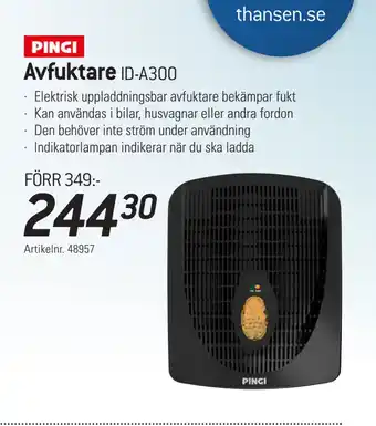 thansen Avfuktare erbjuda