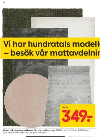 Rusta Prima dog mattor erbjuda