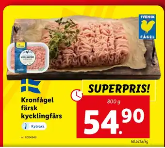 Lidl Kronfågel färsk kycklingfärs erbjuda