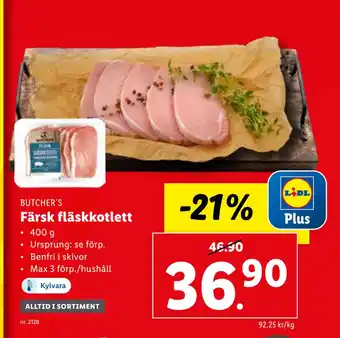 Färsk fläskkotlett