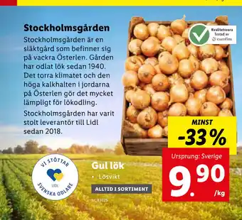 Lidl Gul lök erbjuda