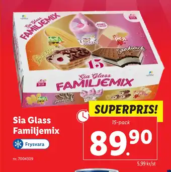 Lidl Sia Glass Familjemix erbjuda