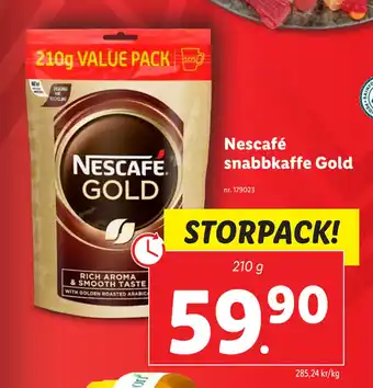 Lidl Nescafé snabbkaffe Gold erbjuda