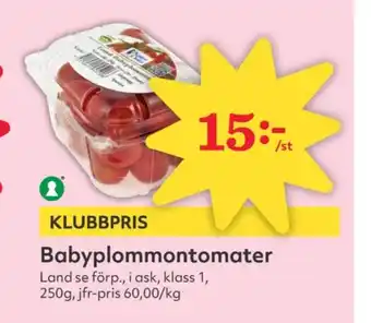 Hemköp Nature choise plommontomater erbjuda