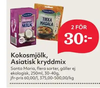Hemköp Santa maria kokosmjölk erbjuda