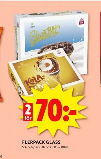 ICA Kvantum Sia glassbåtar erbjuda