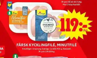ICA Maxi Kronfågel kycklingfilé erbjuda