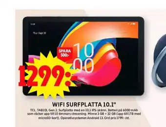 ICA Maxi Tcl surfplatta erbjuda