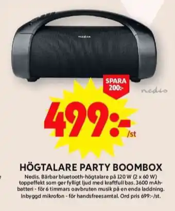 ICA Maxi Nedis högtalare erbjuda