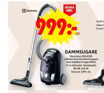 ICA Maxi Electrolux dammsugare erbjuda