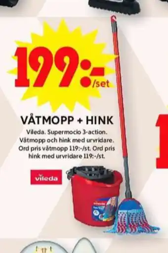 ICA Maxi Vileda moppset erbjuda