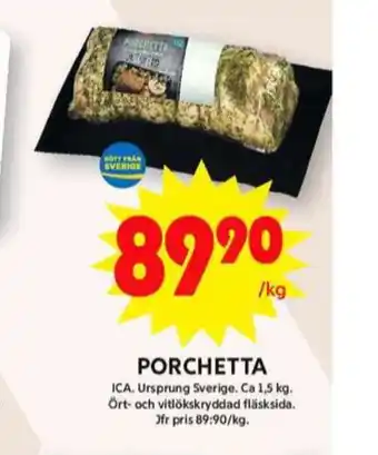 ICA Maxi Ica porchetta erbjuda