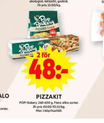 ICA Maxi Pop pizza kit erbjuda