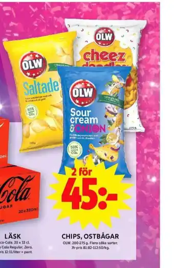 ICA Maxi Olw ostbågar cheez doodles erbjuda