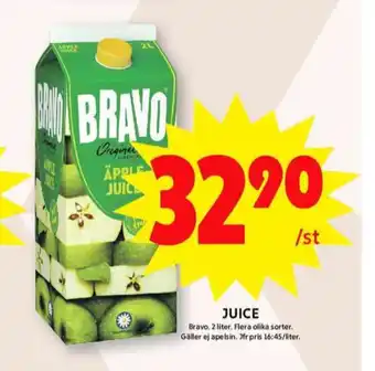 ICA Maxi Bravo juice erbjuda