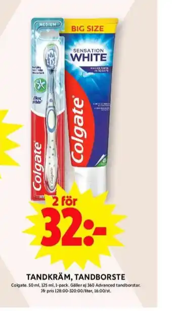 ICA Maxi Colgate tandborste erbjuda