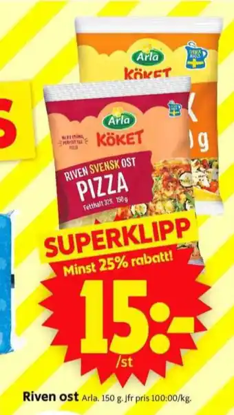 ICA Supermarket Arla köket riven ost erbjuda