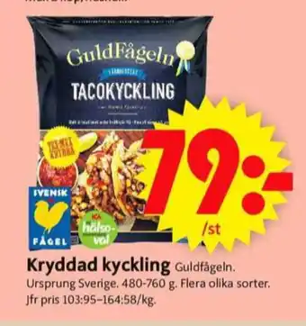 ICA Supermarket Guldfågeln tacokyckling erbjuda