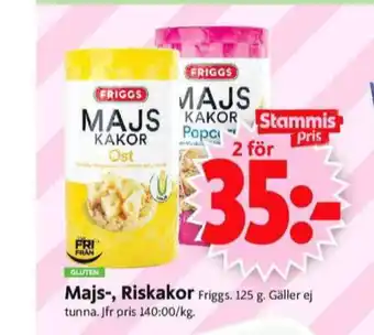 ICA Supermarket Friggs majskakor erbjuda
