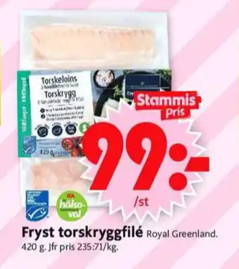ICA Supermarket Royal greenland torskfilé erbjuda