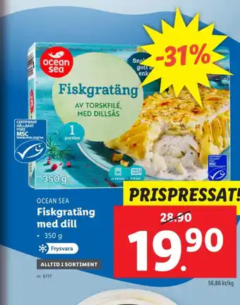 Lidl Ocean sea fiskgratäng erbjuda