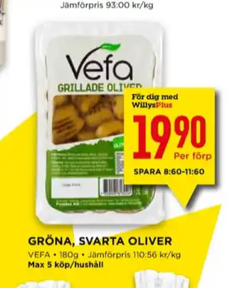 Willys Vefa oliver erbjuda