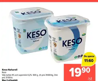 Coop Extra Keso cottage cheese erbjuda