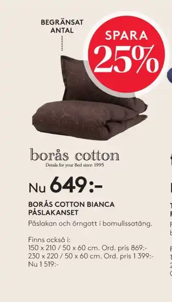 Seng Borås cotton bäddset erbjuda