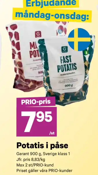 City Gross Potatis i påse erbjuda