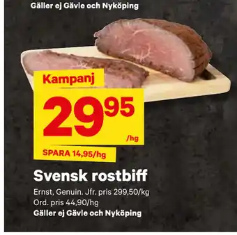 City Gross Svensk rostbiff erbjuda